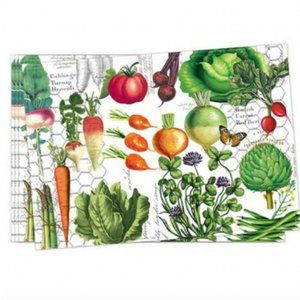 The Deborah Michel Collection Fabric Placemats Vegetable Kingdom S/4